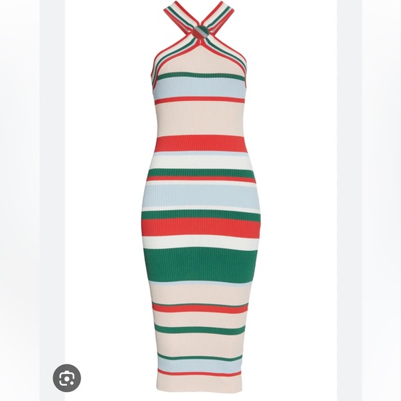 Iyndiaa Tutti Frutti Body-Con Sweater Dress by Ted Baker London - Picture 1 of 5